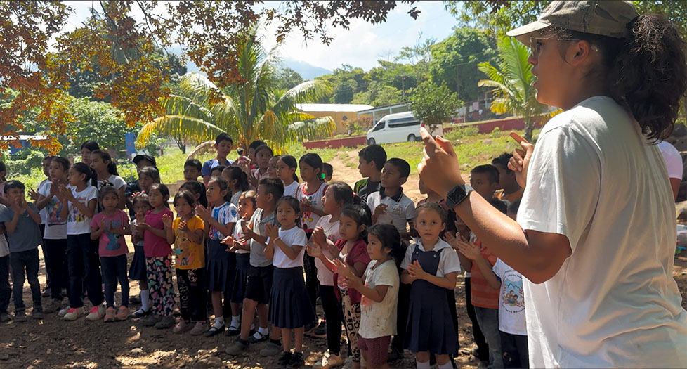Irene, missions coordinator for GSG Missions, serving in a Guatemalan village.